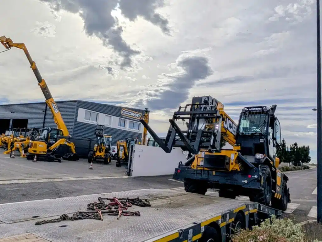 Chariot télescopique JCB sur le parc OCCIMAT à Portiragnes